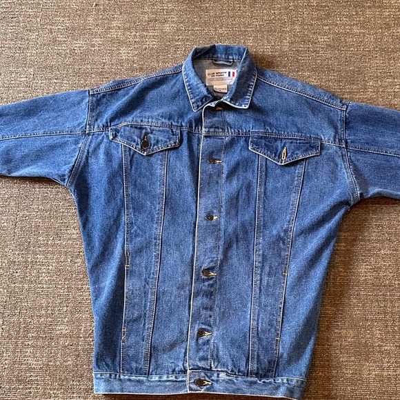 Men’s size S Vintage Club Portif De Paris Jean Jacket - Picture 1 of 3